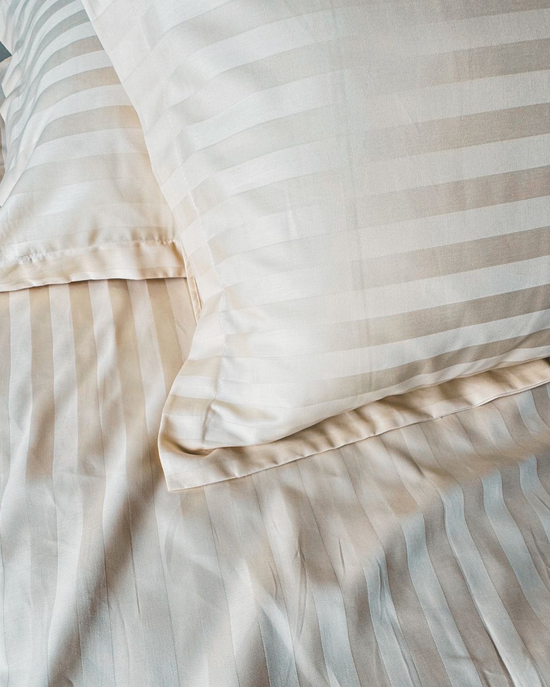 Sand Sateen Stripes Bedsheet Set