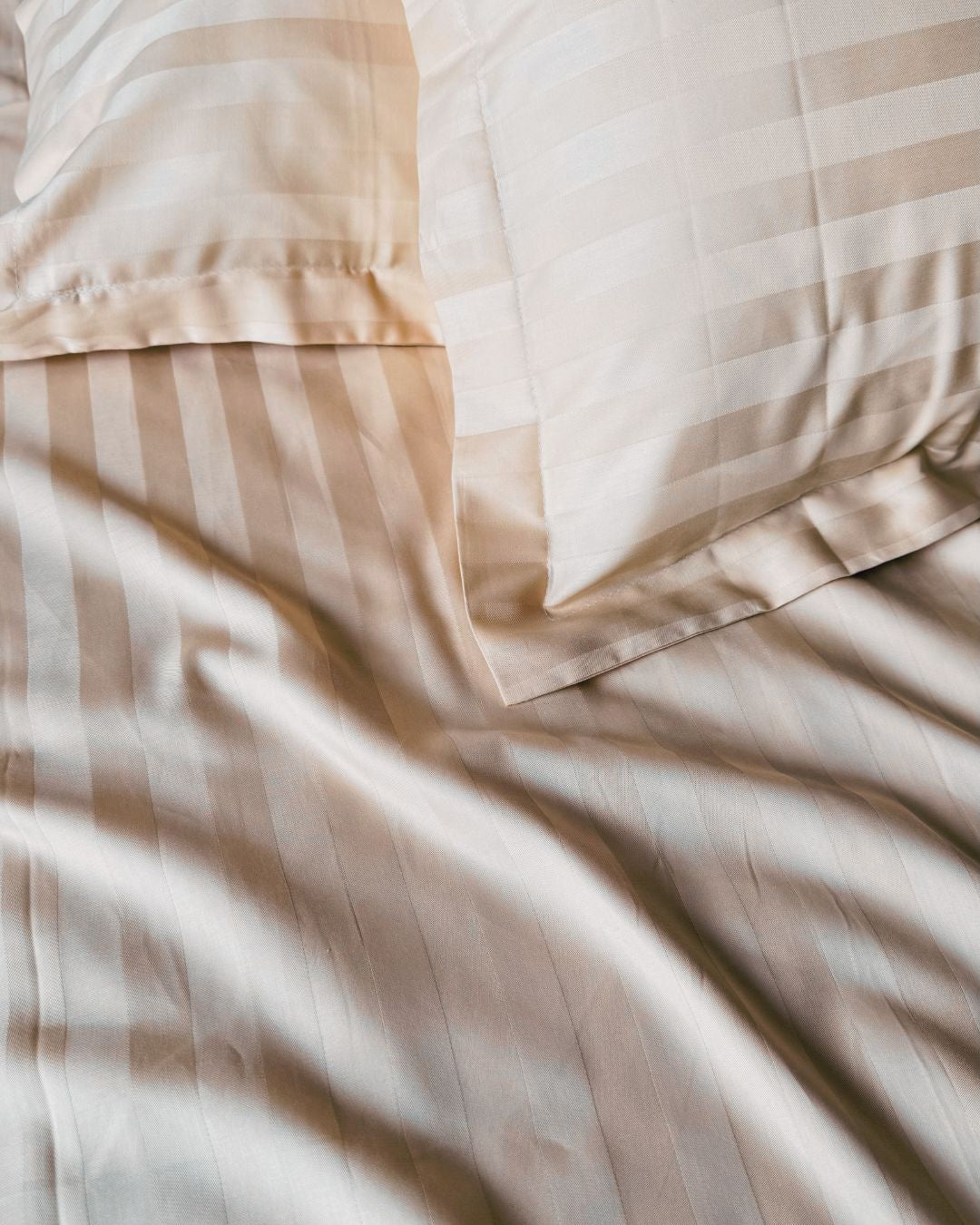 Sand Sateen Stripes Bedsheet Set