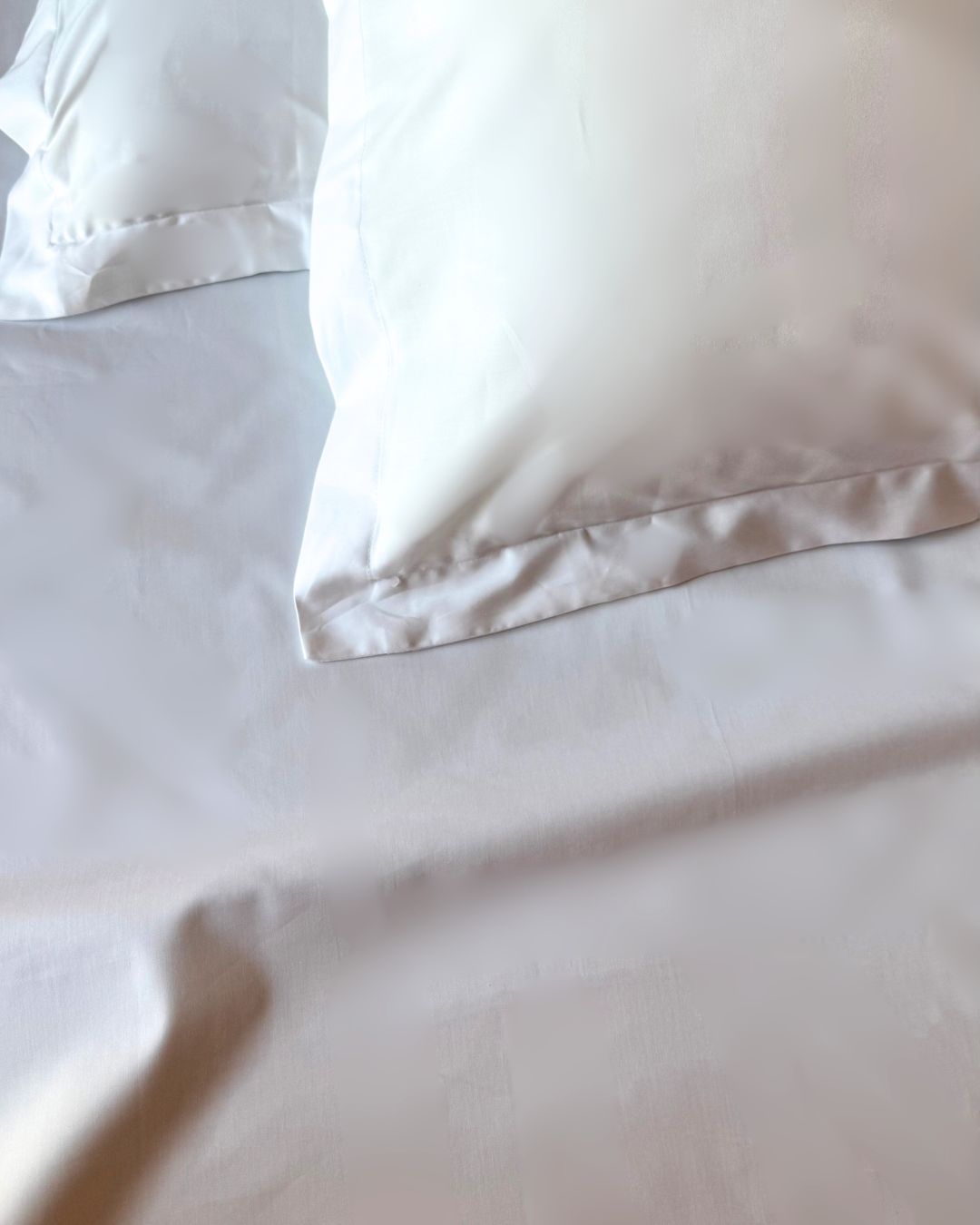 Milky White Sateen Bedsheet Set