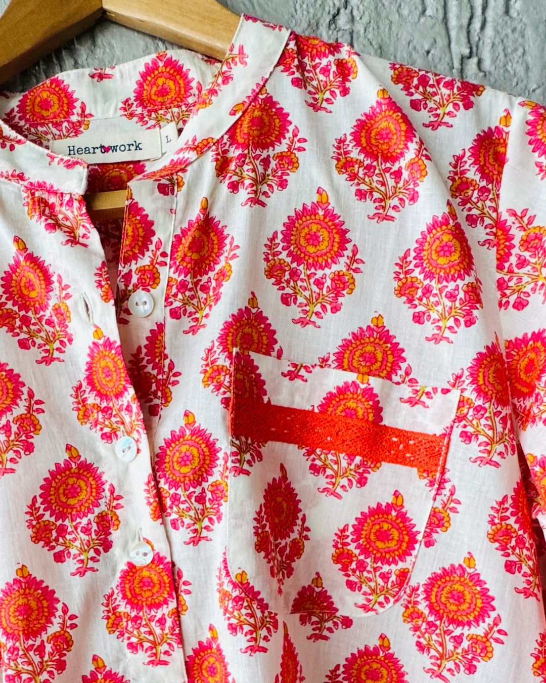 Zari Orange Print Tunic