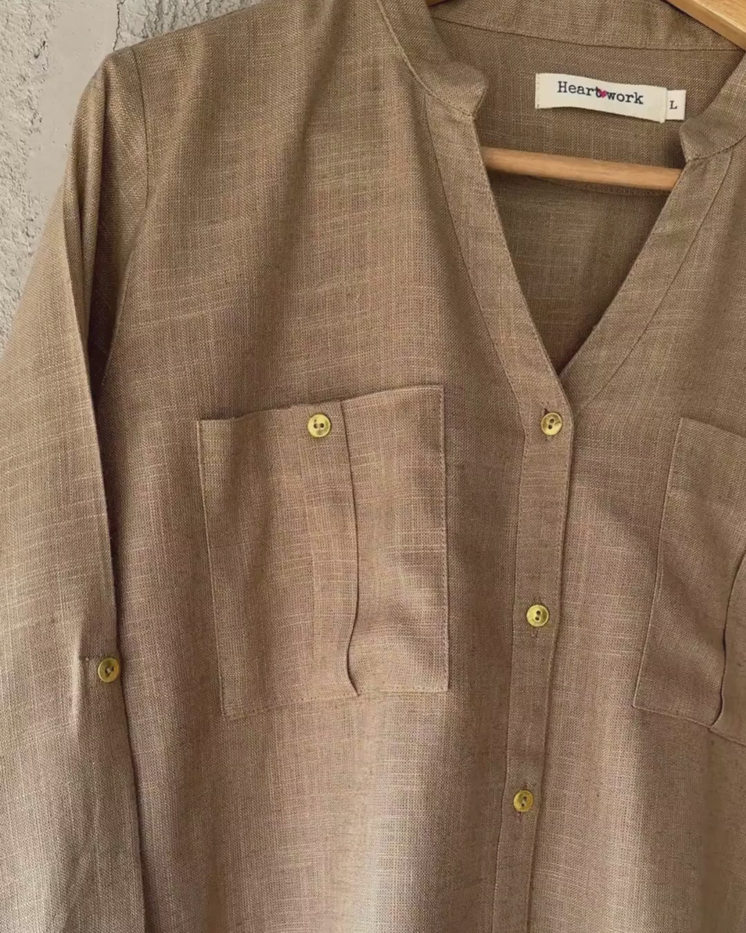 Audrey Linen Beige Shirt